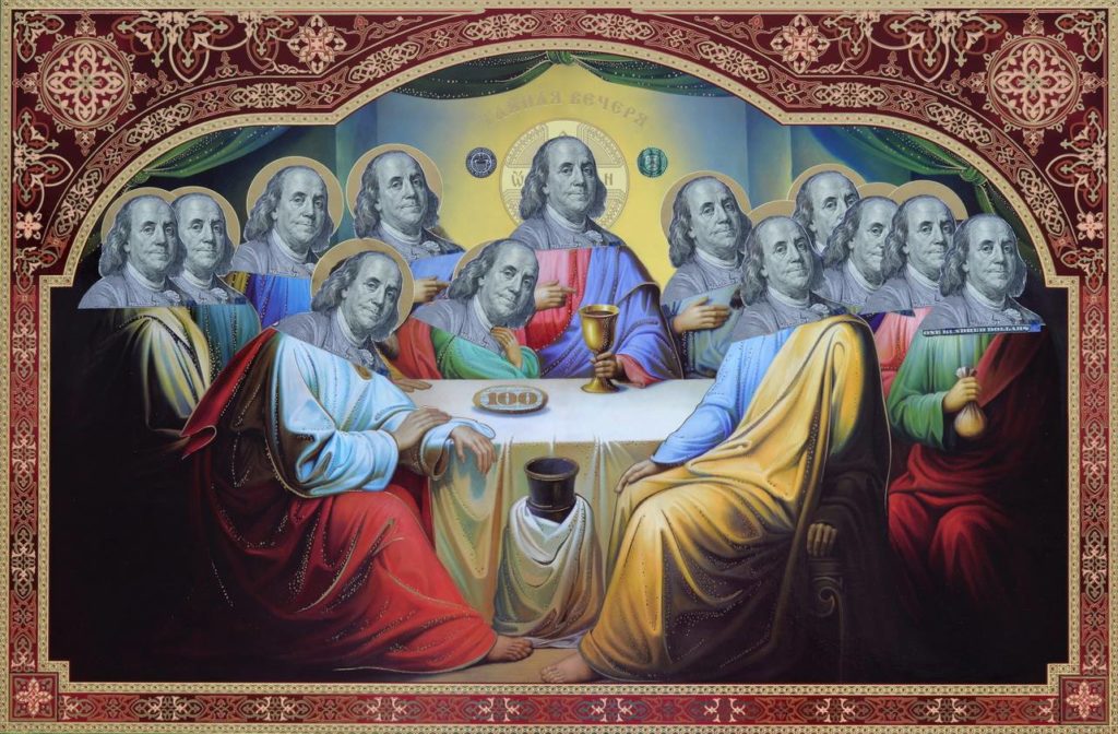 ‘Saint Franklin’ as a Eastern Saint of Money by Yurko Dyachyshyn Slavorum